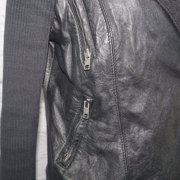 Vintage Y2k Catherine Malandrino Lambskin Leather Moto Jacket - Picture 3 of 8